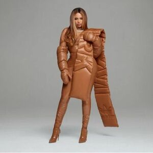 IVY Park Beyoncé X Adidas Padded Logo Scarf Wild Brown NWOT